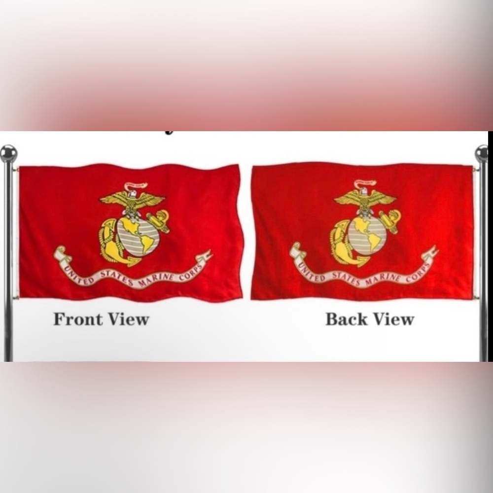 United States Marine Corps Red Flag | Proud Supporter of The US MARINES-SemperFi - Picture 2 of 5